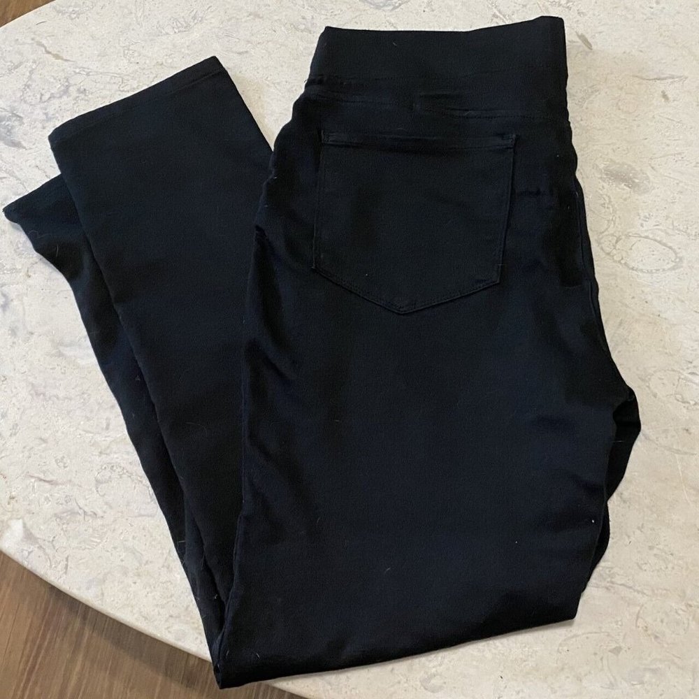 NYDJ Pull On Ankle Pant Black Size 10 Skinny Lift and Tuck
